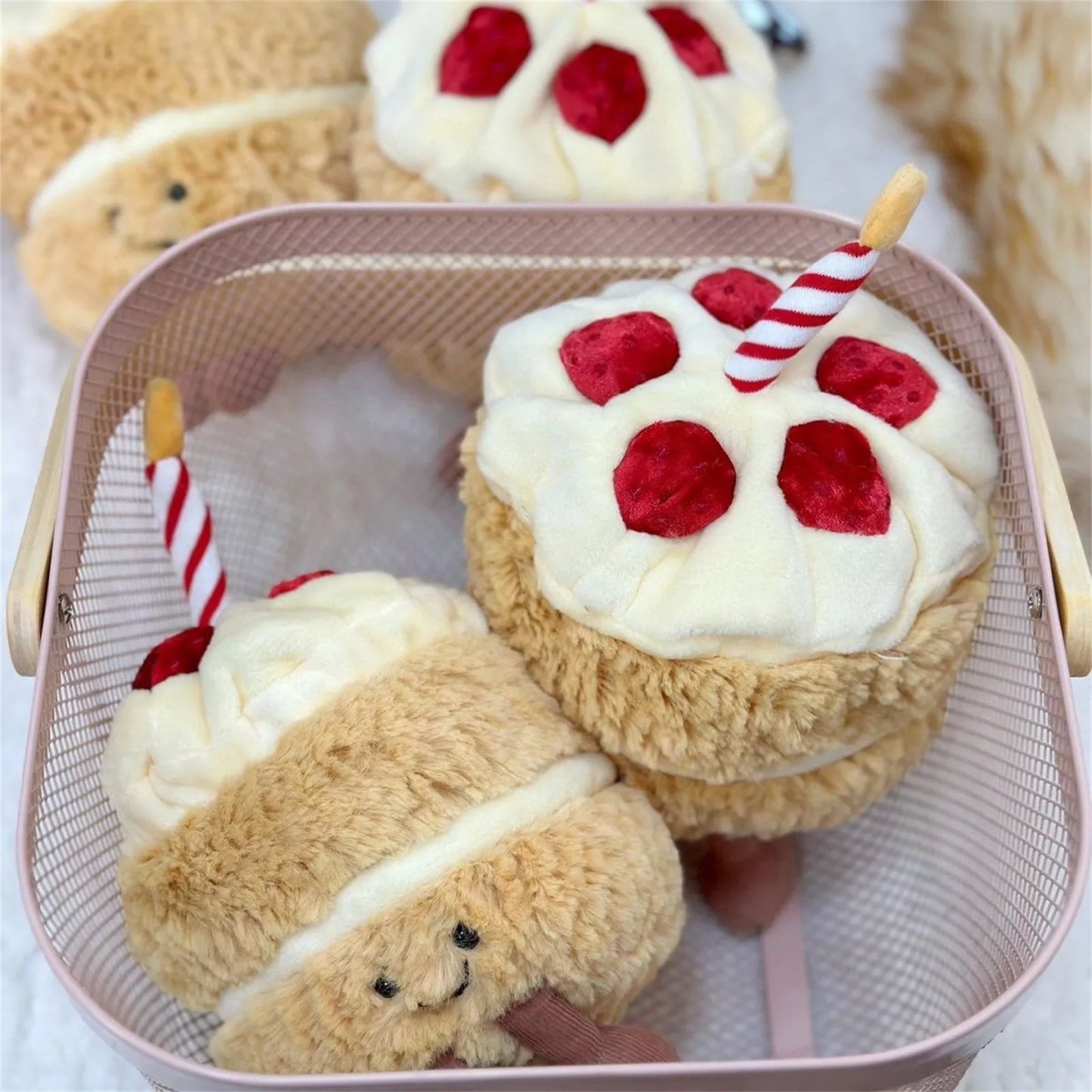 Plush Birthday Cake Stuffed Toy - 16cm