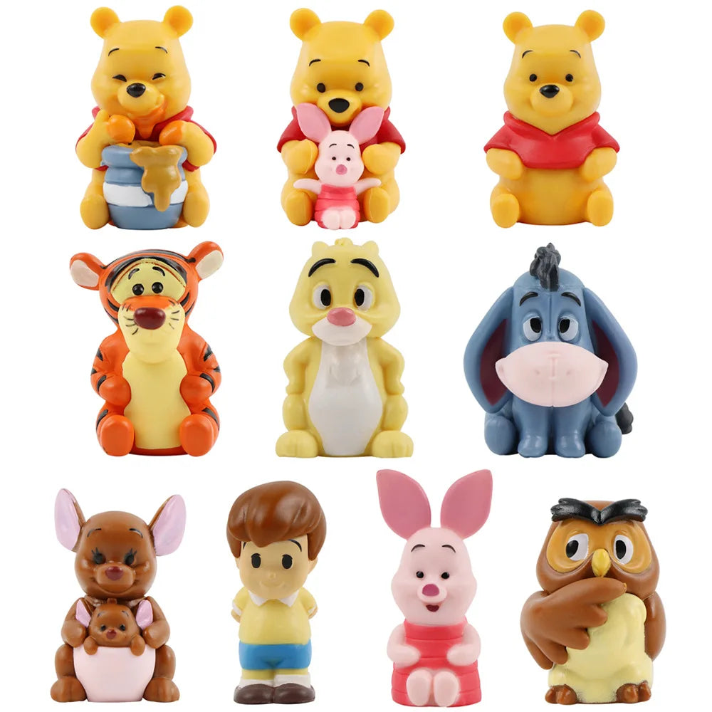 10-Piece Set of Winnie the Pooh & Friends Collectible Figurines