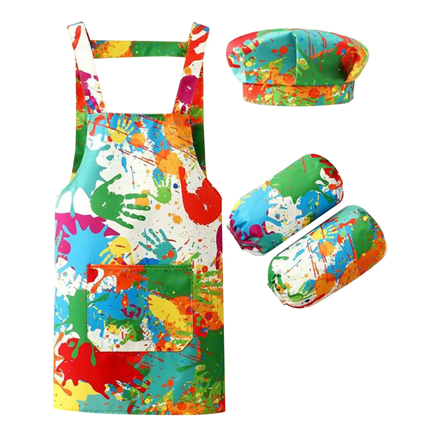 Kids Cooking Costume Apron & Hat Set (Age 24M-12 YRS)