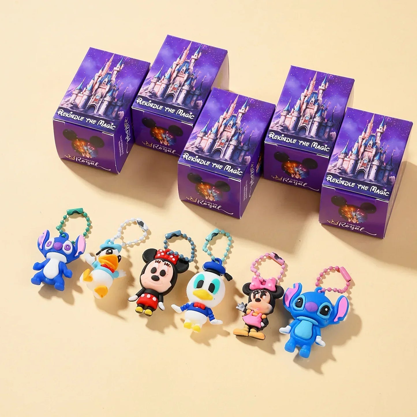 Disney-Themed Blind Box Set Keychains Figures - 24 Pack