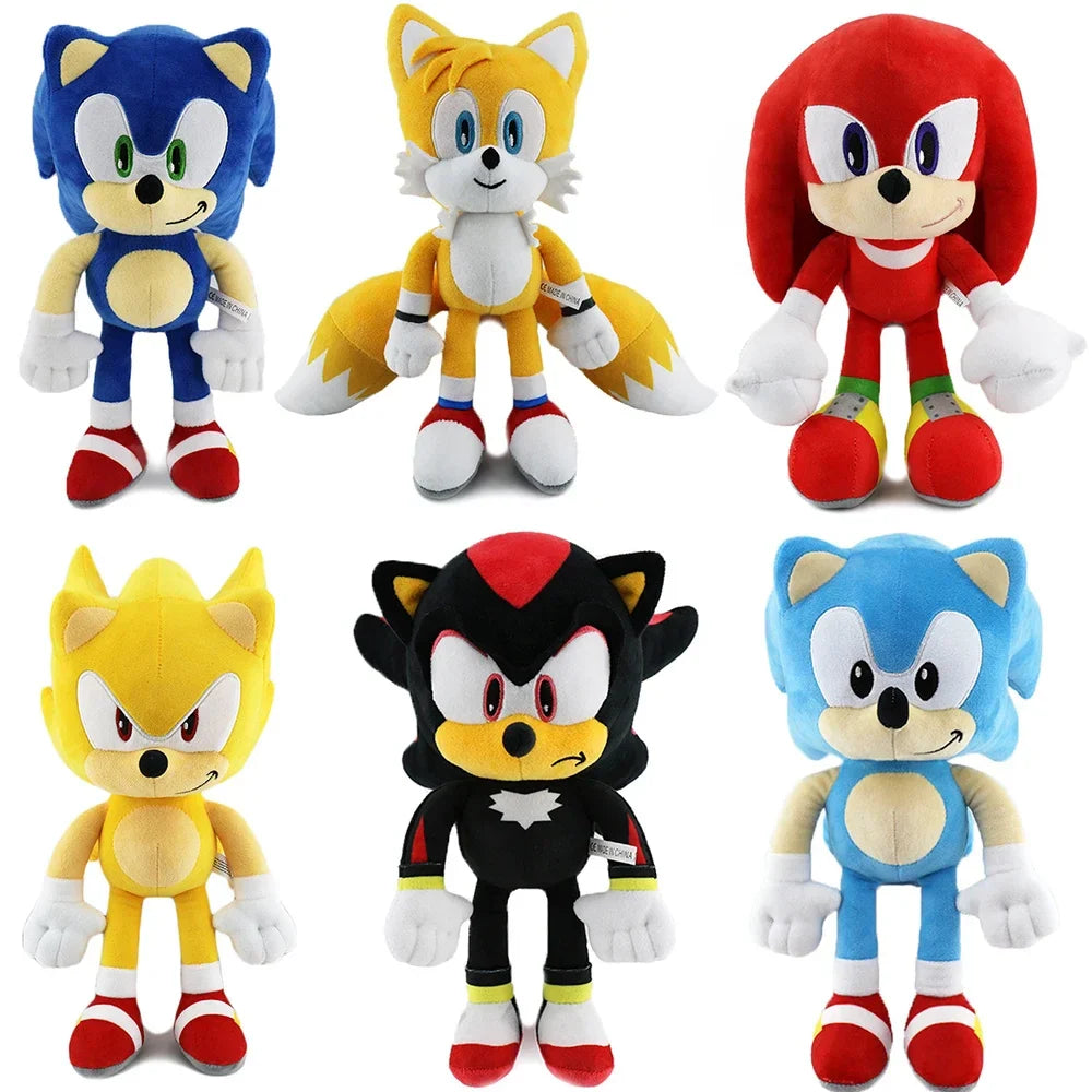 Plush Sonic Plush Toy The Hedgehog Sonic Knuckles Tails Stuffed Toy - 30cm