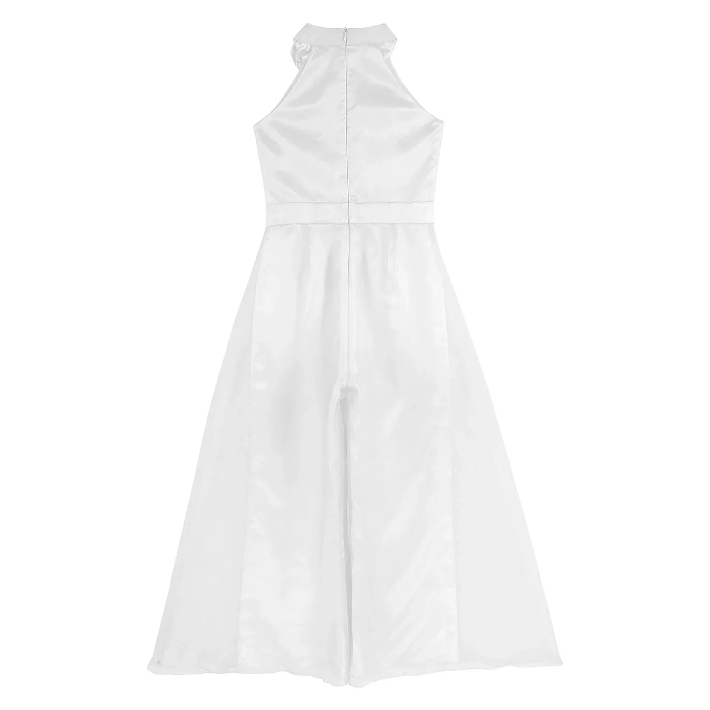 Girls Halter Neck Sleeveless Wide Leg Jumpsuit (6-14 YRS)