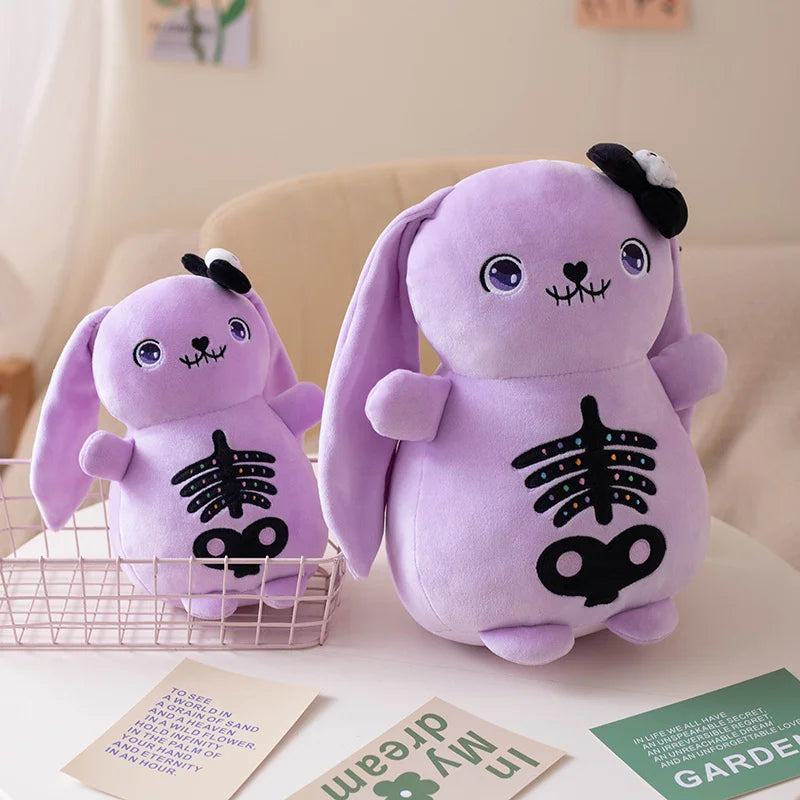 Plush Spooky Skeleton Bunny Rabbit Stuffed Toy 22-30cm