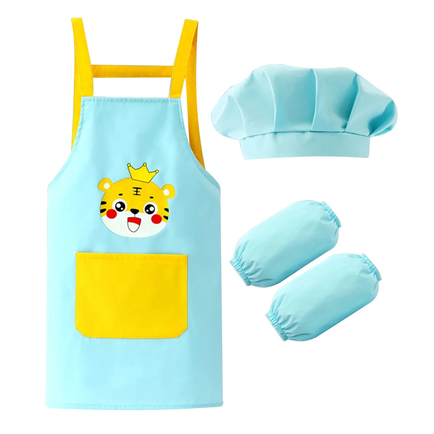 Kids Cooking Costume Apron & Hat Set (Age 24M-12 YRS)