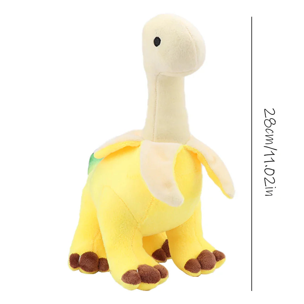 Plush Peeled Banana Brontosaurus Stuffed Toy - 28cm