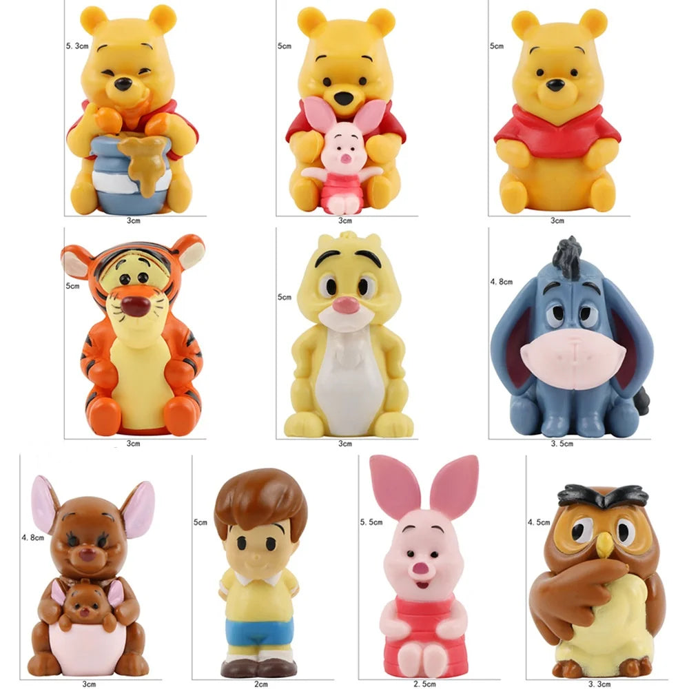 10-Piece Set of Winnie the Pooh & Friends Collectible Figurines
