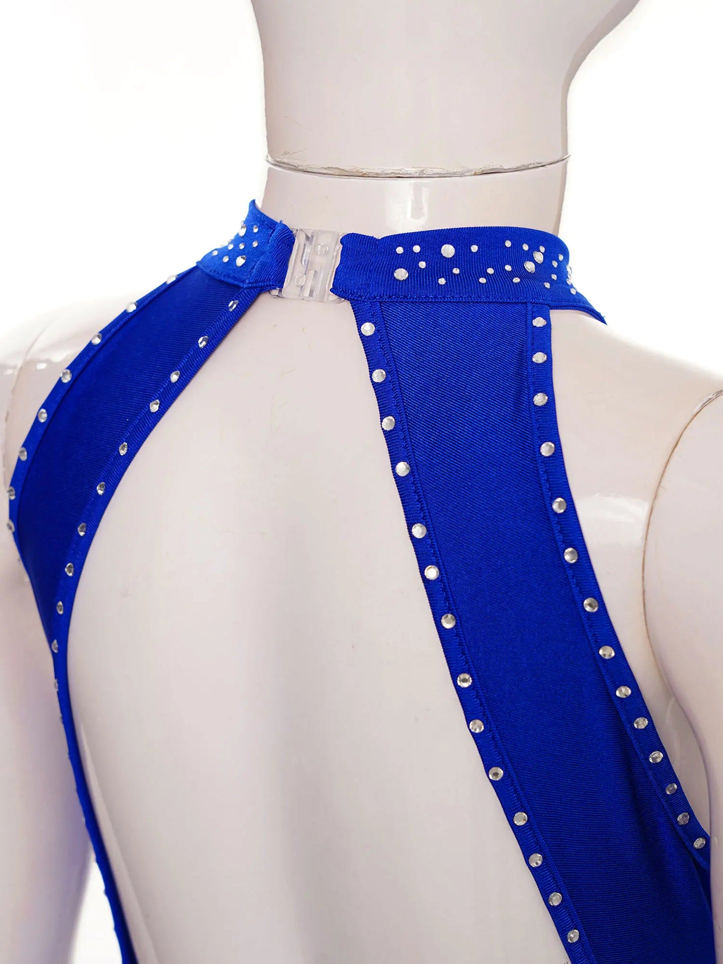 Girls Dance Costume Sleeveless Rhinestone Tassel Leotard (Age 6-16 YRS)