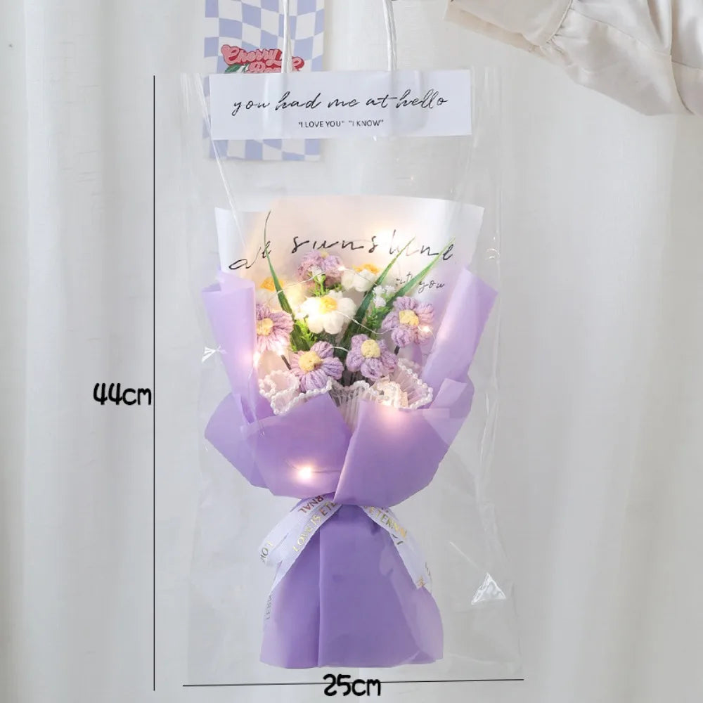 Handmade Knitted Crochet Flower Gift Bouquet