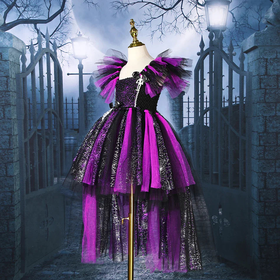 Girls Witch Dress & Accessories Costume (Age 2-13YRS)