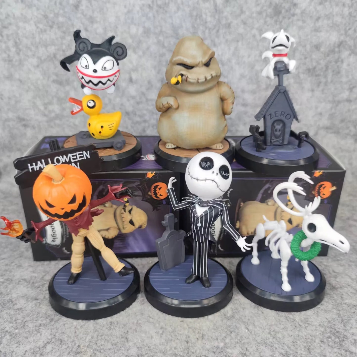 Disney The Nightmare Before Christmas Collectible Figurines – 6 Pack | Jack, Sally, Oogie & More