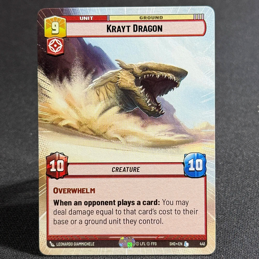 Star Wars Unlimited Proxy Card Set – Red Command Series | Boba Fett, Bodhi Rook, DJ Tech, Aggression & Barrage | Casual Play & Display Krayt Dragon(441)
