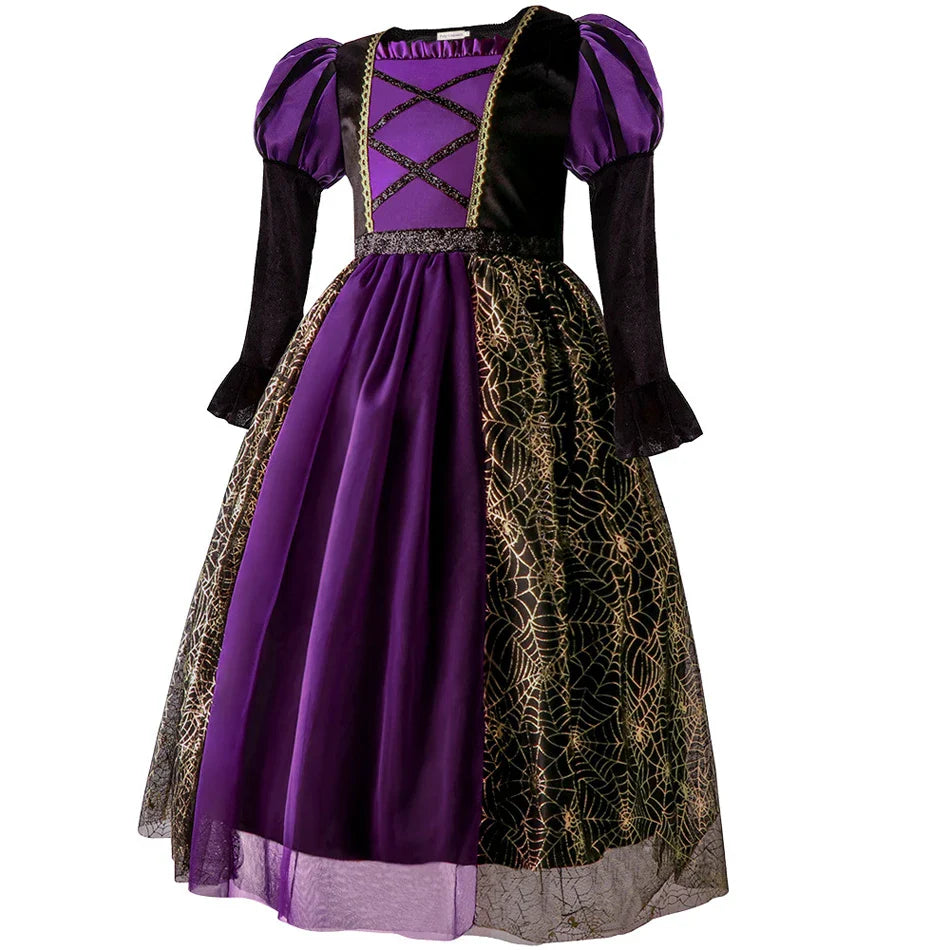 Girls Witch Dress & Accessories Costume (Age 24M-10YRS)