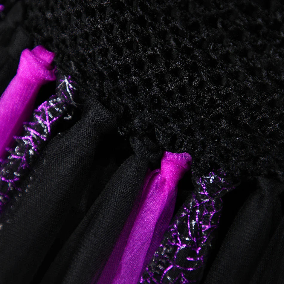 Girls Witch Dress & Accessories Costume (Age 2-13YRS)