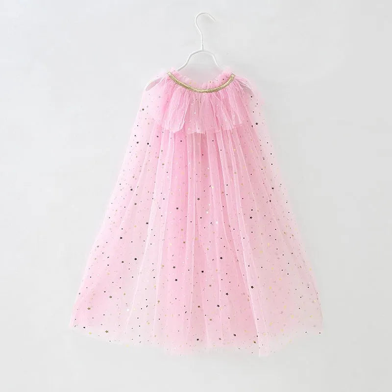 Girls Princess Sequin Dress Up Cape (24M-12 YRS) EL0313