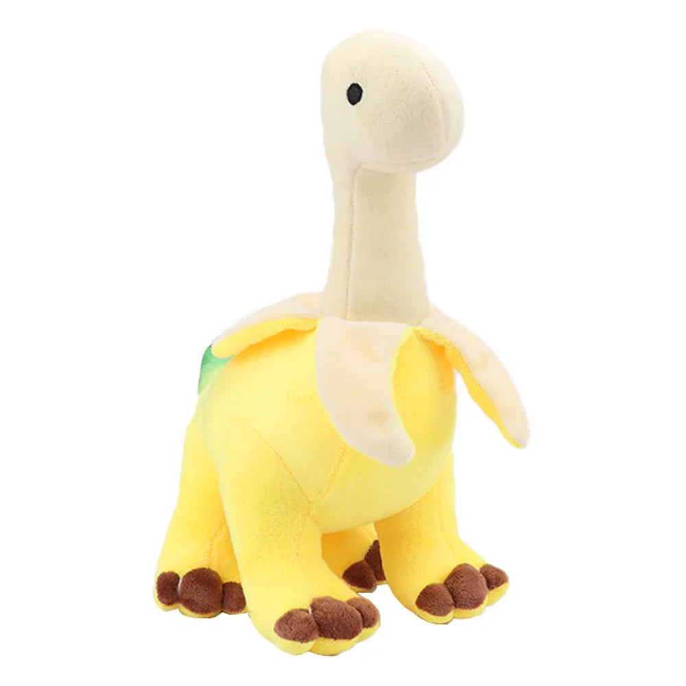 Plush Peeled Banana Brontosaurus Stuffed Toy - 28cm