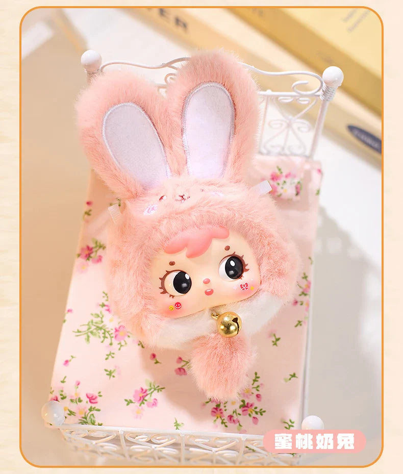 Samuel Mini Fortune Bunny & Baby Animals Blind Box - Cute Vinyl Plush Doll Bag Charm Set, Adorable Girl's Gift Collection