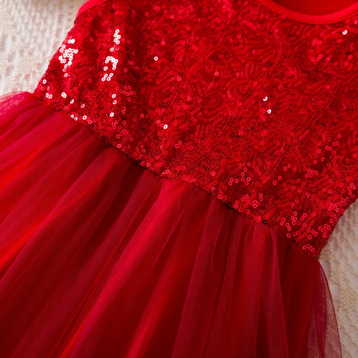 Girls Sequin Tulle Dress (Age 3-7YRS)