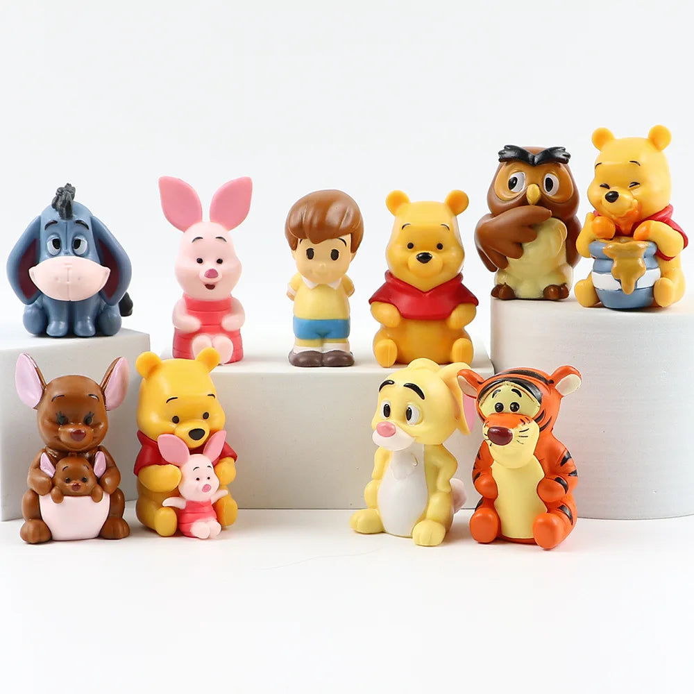 10-Piece Set of Winnie the Pooh & Friends Collectible Figurines
