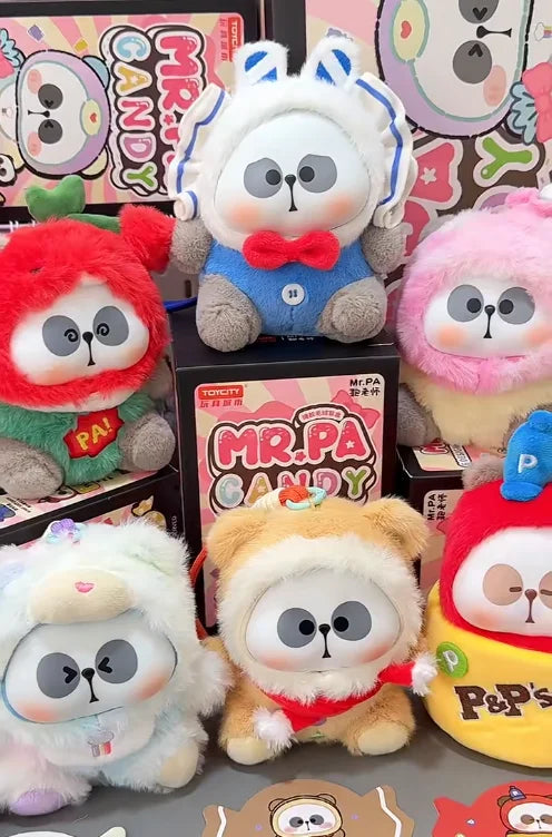 Genuine Mr.Pa Candy Series Blind Box Little Panda Candy Vinyl Face Doll Bag Pendant Mystery Box Kawaii Collect Toy Girl'S Gift