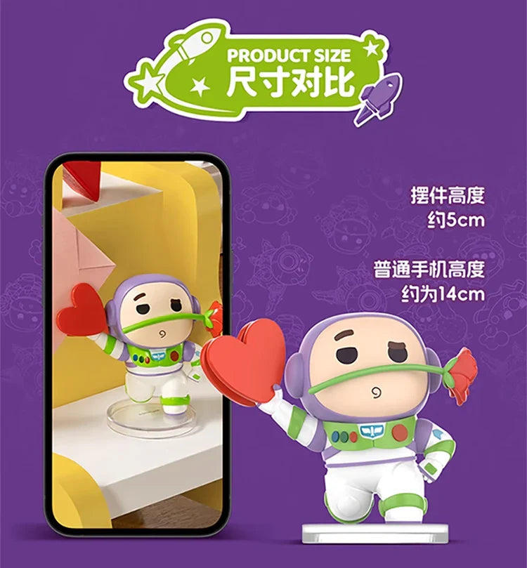 Original Miniso Disney Pixar Toy Story Lifeof Toys Series Mini Edition Doll Lovely Figure Blind Box Pendant Model Kids Toy Gift