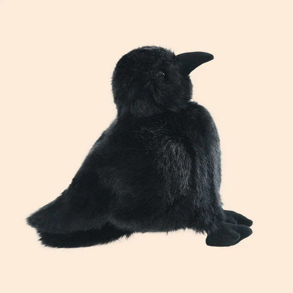 Plush Black Crow Stuffed Toy - 15/25cm