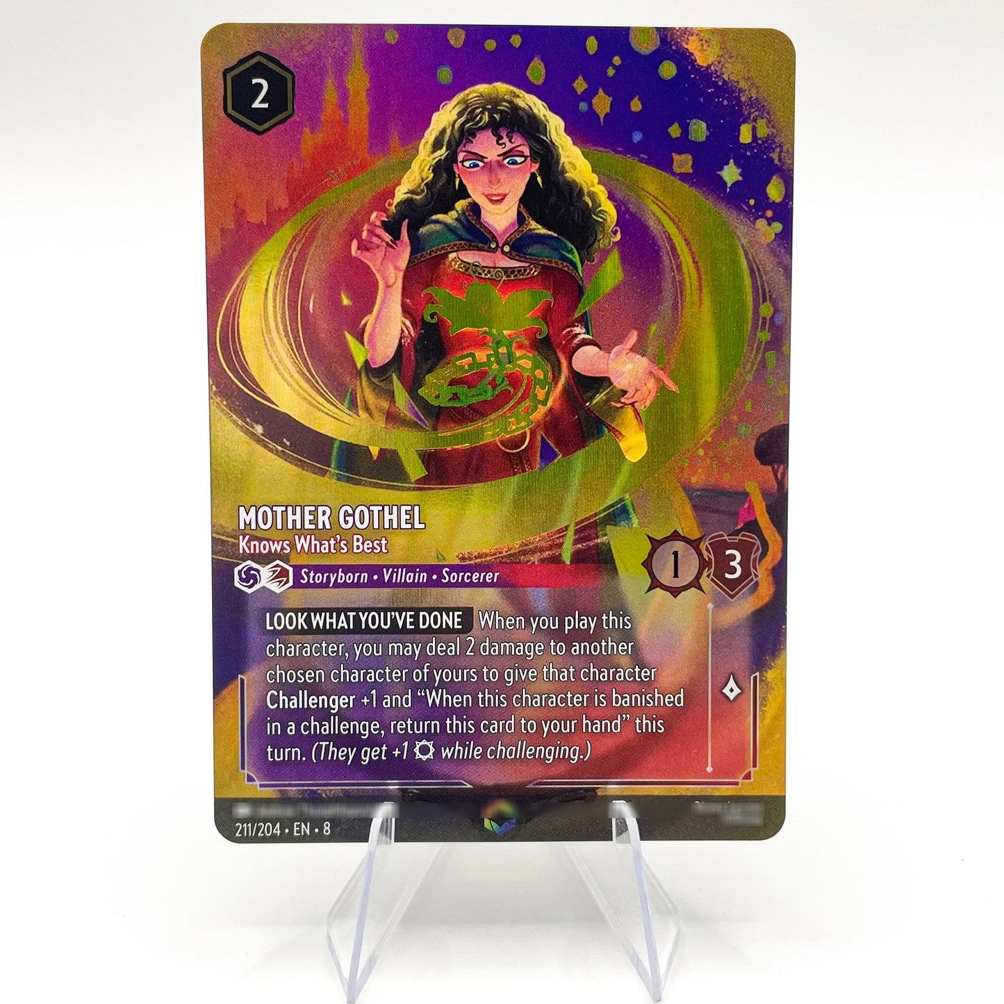 Lorcana Proxy Chapter 8 – Enchanted Foil TCG Card Set | Mushu, Perdita, Bambi, Lilo, Jasmine, Kuzco | English Edition 211-EN-8