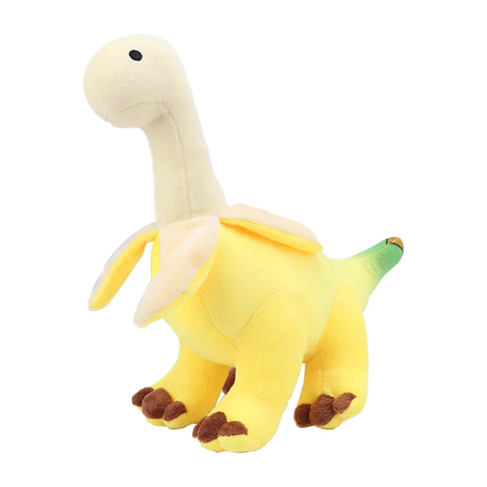 Plush Peeled Banana Brontosaurus Stuffed Toy - 28cm