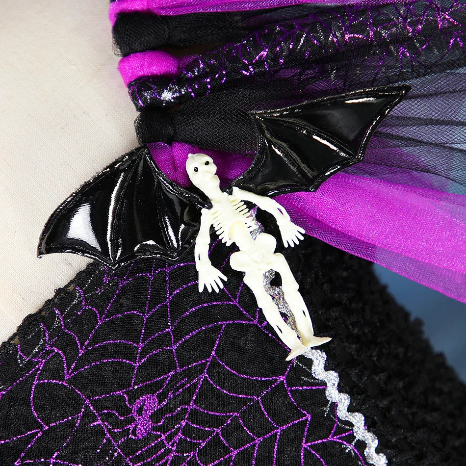 Girls Witch Dress & Accessories Costume (Age 2-13YRS)