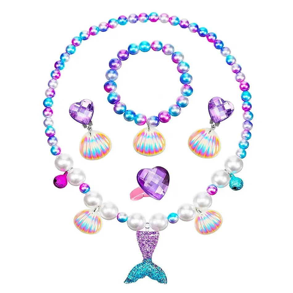 Girls Cosplay Disney Little Mermaid Ariel Prom Princess Costumes Kids Summer Casual Dress Halloween Birthday Party Dress Up 2025 L