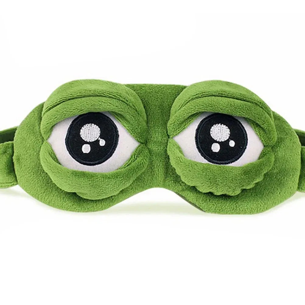 Plush Sad Frog Sleep Mask