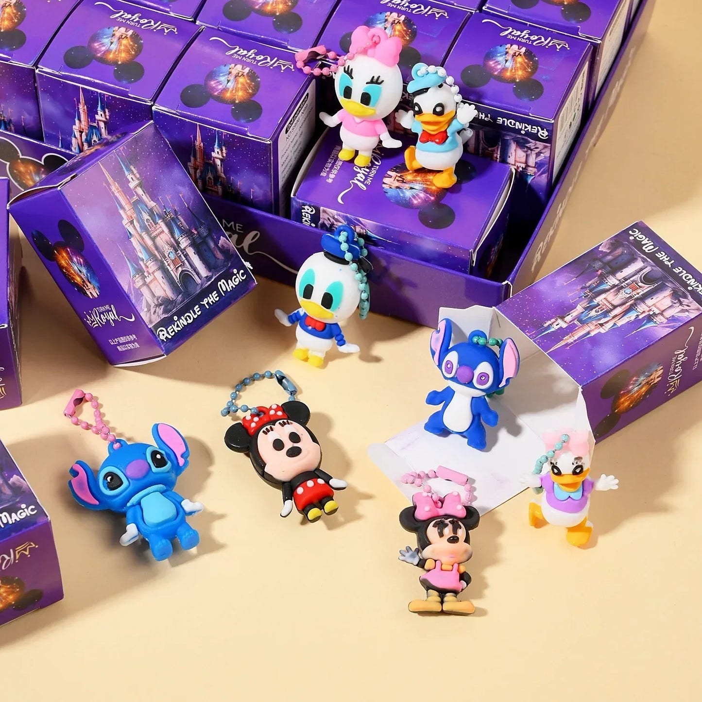 Disney-Themed Blind Box Set Keychains Figures - 24 Pack