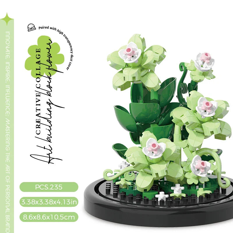 Creative Building Block Flower Display