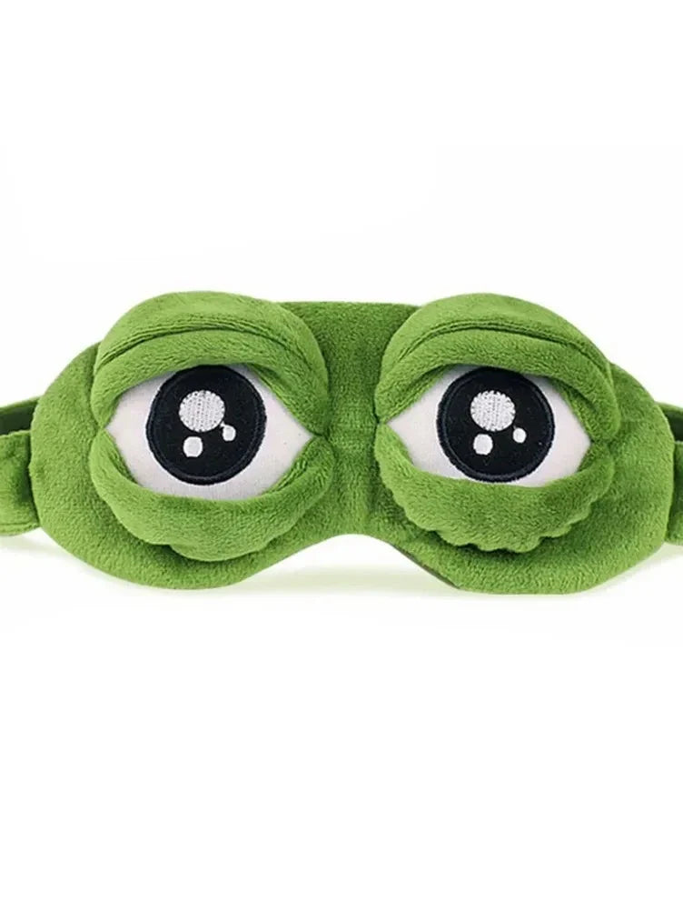 Plush Sad Frog Sleep Mask