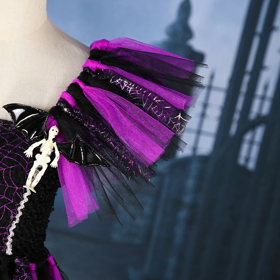 Girls Witch Dress & Accessories Costume (Age 2-13YRS)