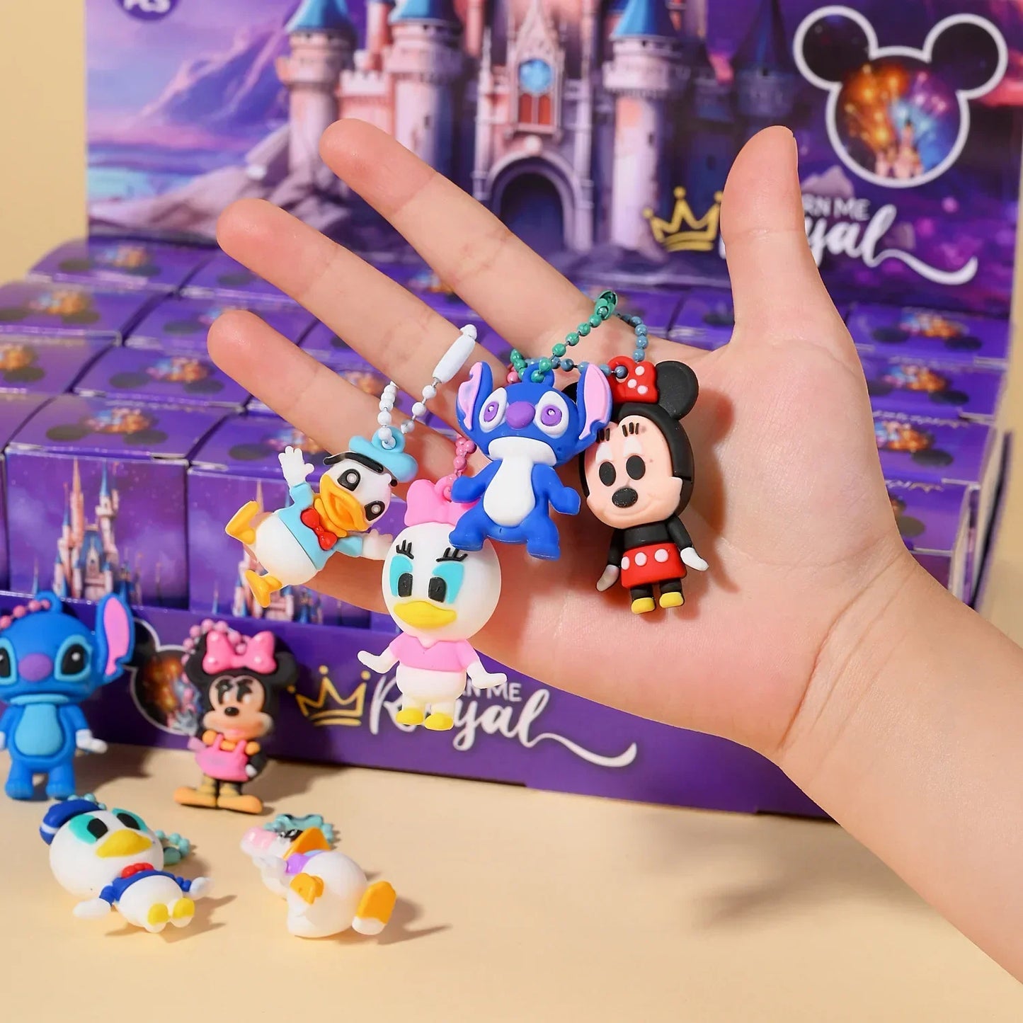 Disney-Themed Blind Box Set Keychains Figures - 24 Pack