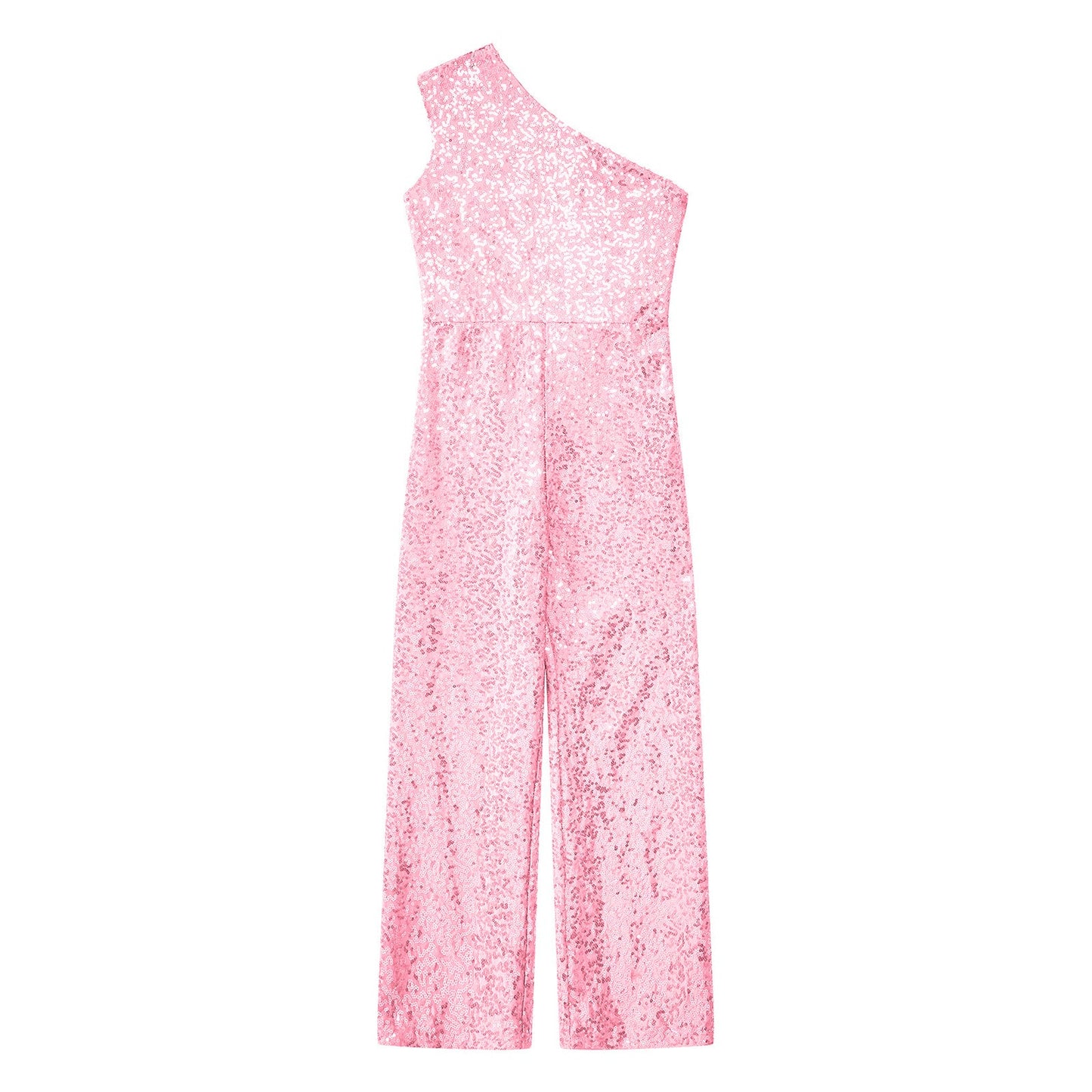 Girls Sequin One Shoulder Jumpsuit (Age 6-16YRS)