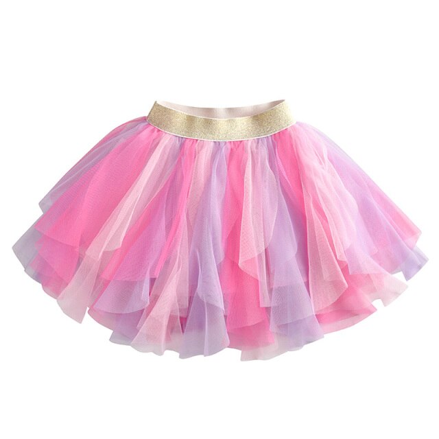 Girls Pink Ruffle Tulle Tutu Skirt (Age 3-8yrs)