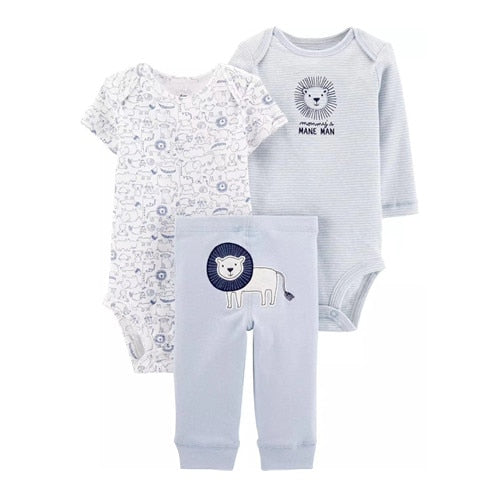 Baby Girls/ Boys Bodysuit T-Shirt & Trousers Outfit Set (Age 6M-24M) Blue