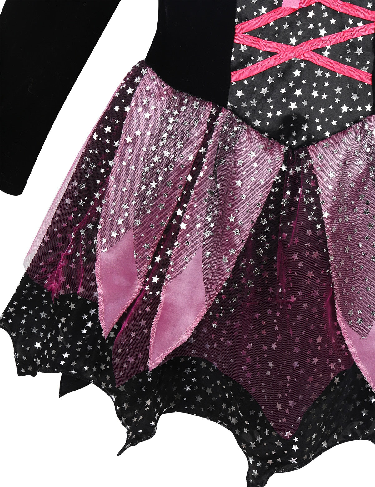 Girls Witch Halloween Costume Dress & Accessories (Age 3Y-10Y)