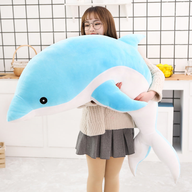 Large Plush Dolphin Pillow Stuffed Toy 30-140cm