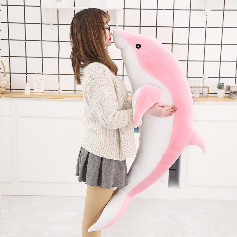 Large Plush Dolphin Pillow Stuffed Toy 30-140cm
