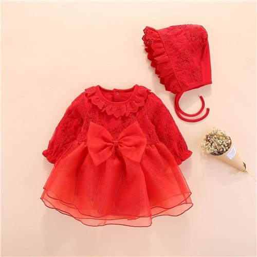 Baby Girl Red Tulle Dress & Matching Hat (Age Newborn-12m) – Bambino Sparkle