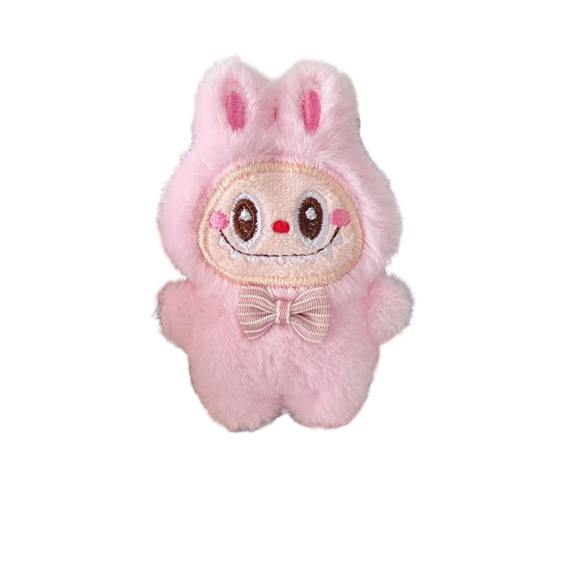 Labubu Plush Keychain â€“ Cute Cartoon Bag Charm Pink