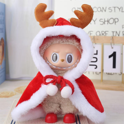 Labubu Accessories Clothes Suitable For V1 V2 V3 Labubu Christmas Deer Set Labubu Red Clothing Christmas Fashion Gift Red E