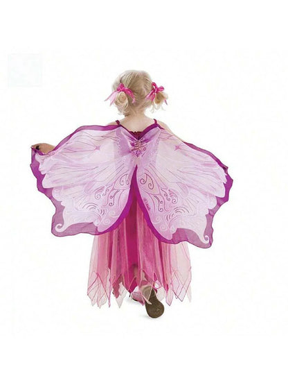 New Kids Fairy Costume Set With Butterfly Wing Cloak & Mask, Cute Butterfly Dress-Up Cloak Suitable For Outdoor Play, Great Valentine's Day And New Year Gift
