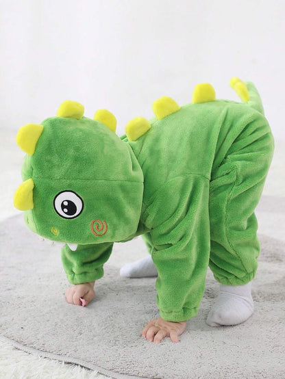Baby Boy Long Sleeve Cute Dinosaur Romper Halloween Costume (Age Newborn-12M)