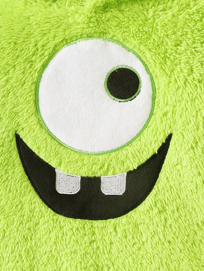Baby Boy Monster INC Hooded Plush Halloween Jumpsuit (Age 6M-3 YRS)