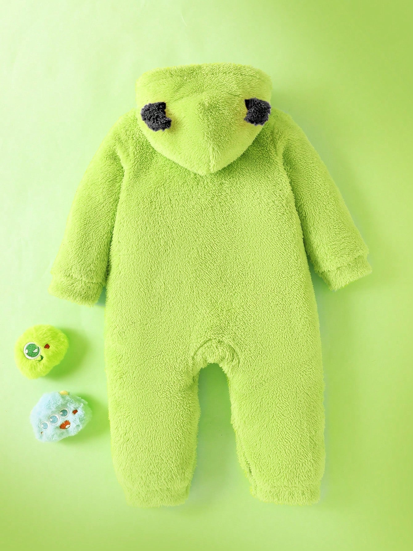 Baby Boy Monster INC Hooded Plush Halloween Jumpsuit (Age 6M-3 YRS)