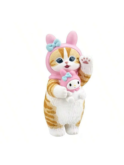 Mofusand x Sanrio Narikiri Blind Box Figurine – Shark Cat, Melody & Hangyodon