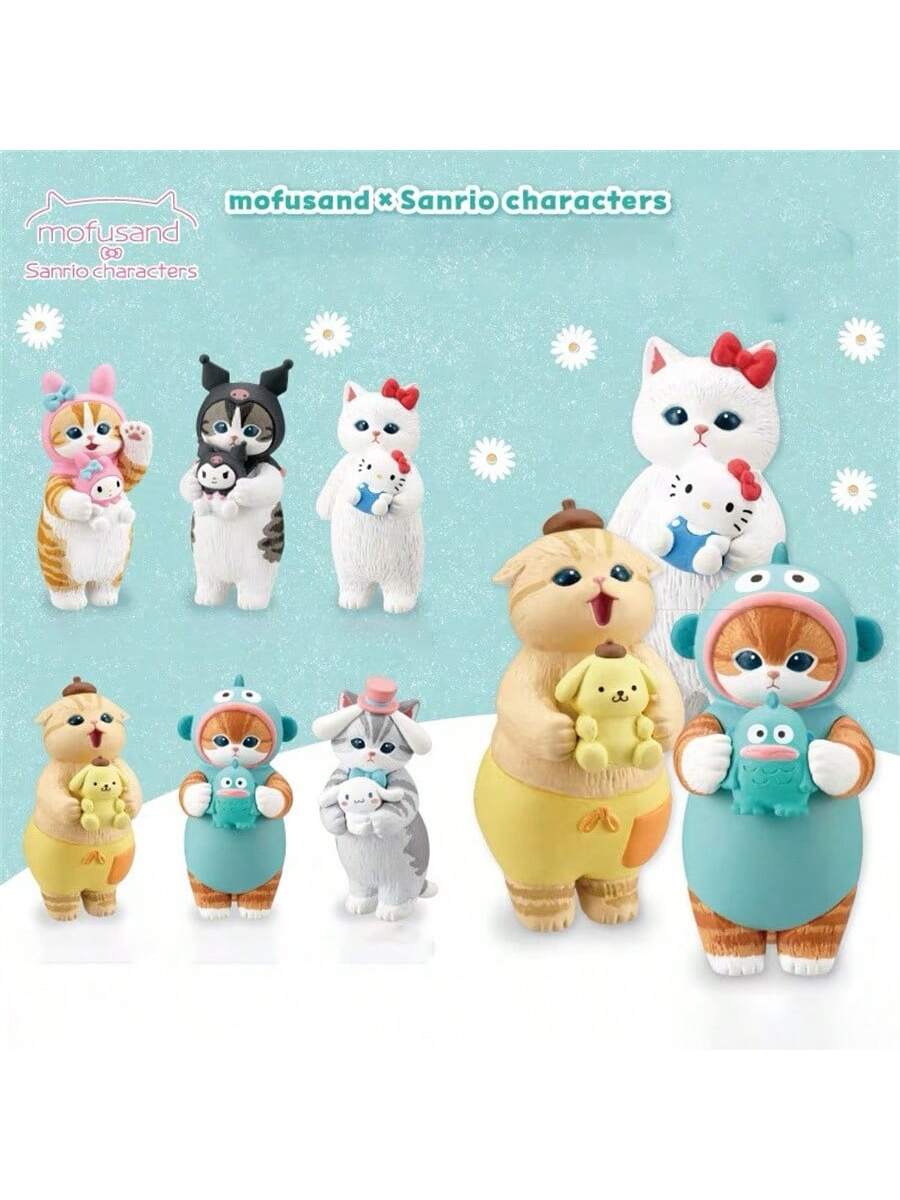 Mofusand Cats x Sanrio Mini Kawaii Figure Set